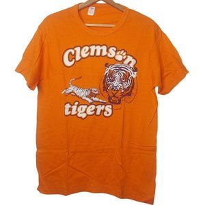 Vintage 80s NWOT Clemson University Tigers Single Stitch Bike Men M T Shirt READ
